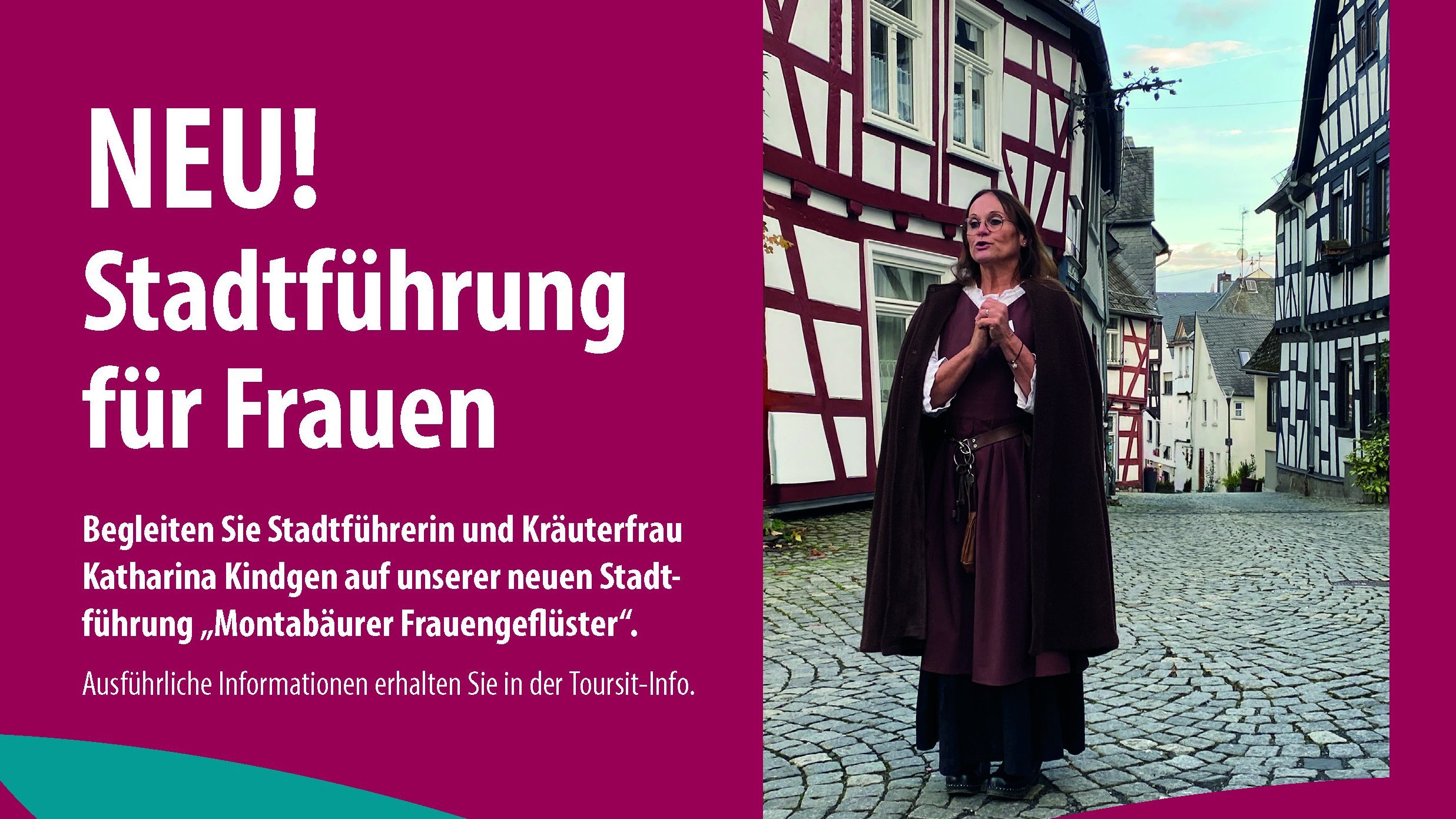 Informative Stadtführung durch Montabaur, ausschließlich für Frauen.