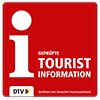 Logo der geprüften Tourist Information vom deutschen Tourismusverband